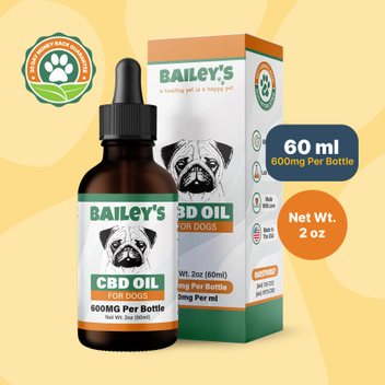 Bailey's Original CBD oil dropper bottle for dogs